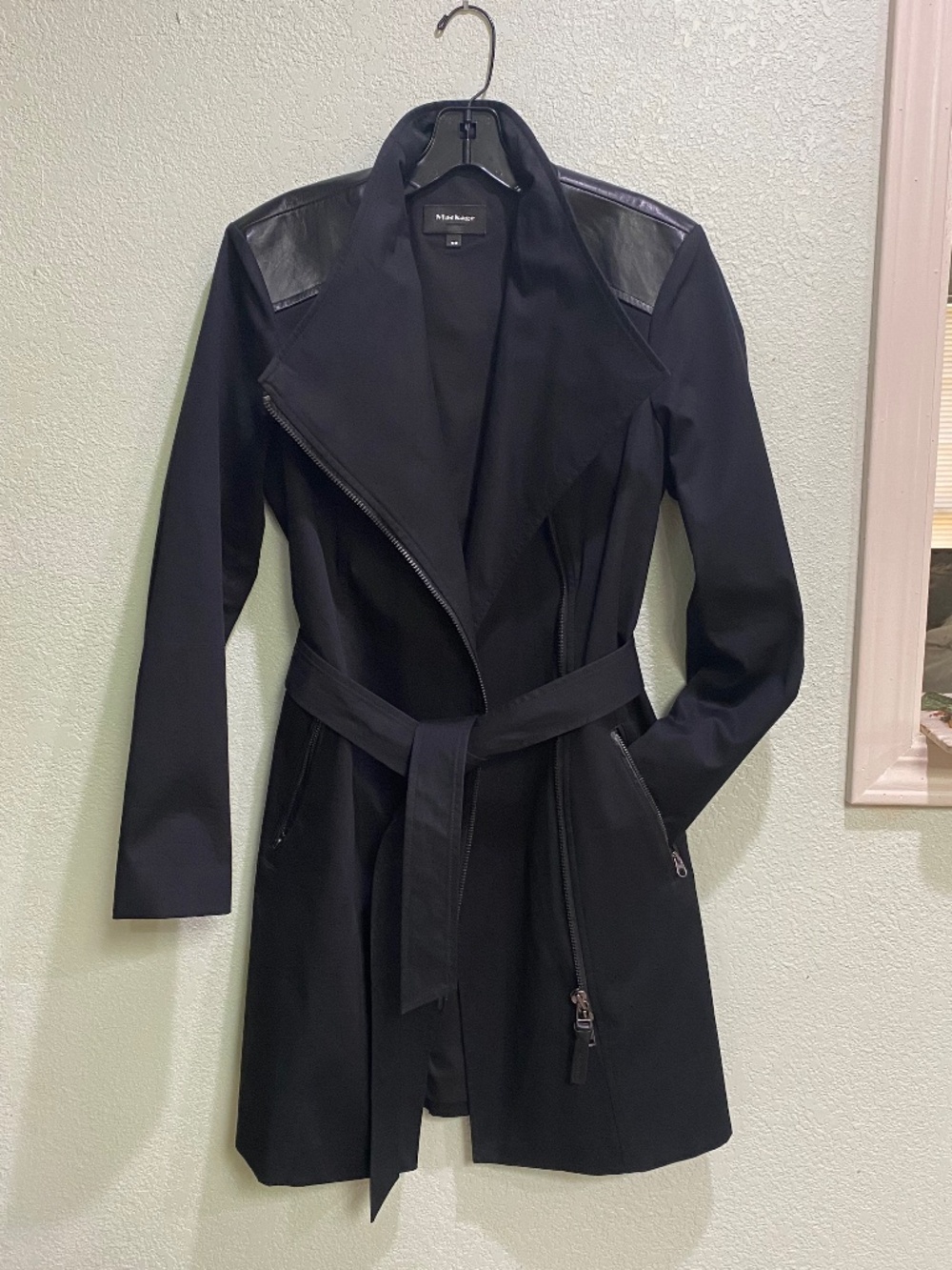 Mackage leather trim, coat